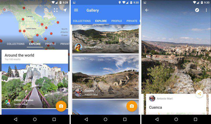 Google Street View's screenshots